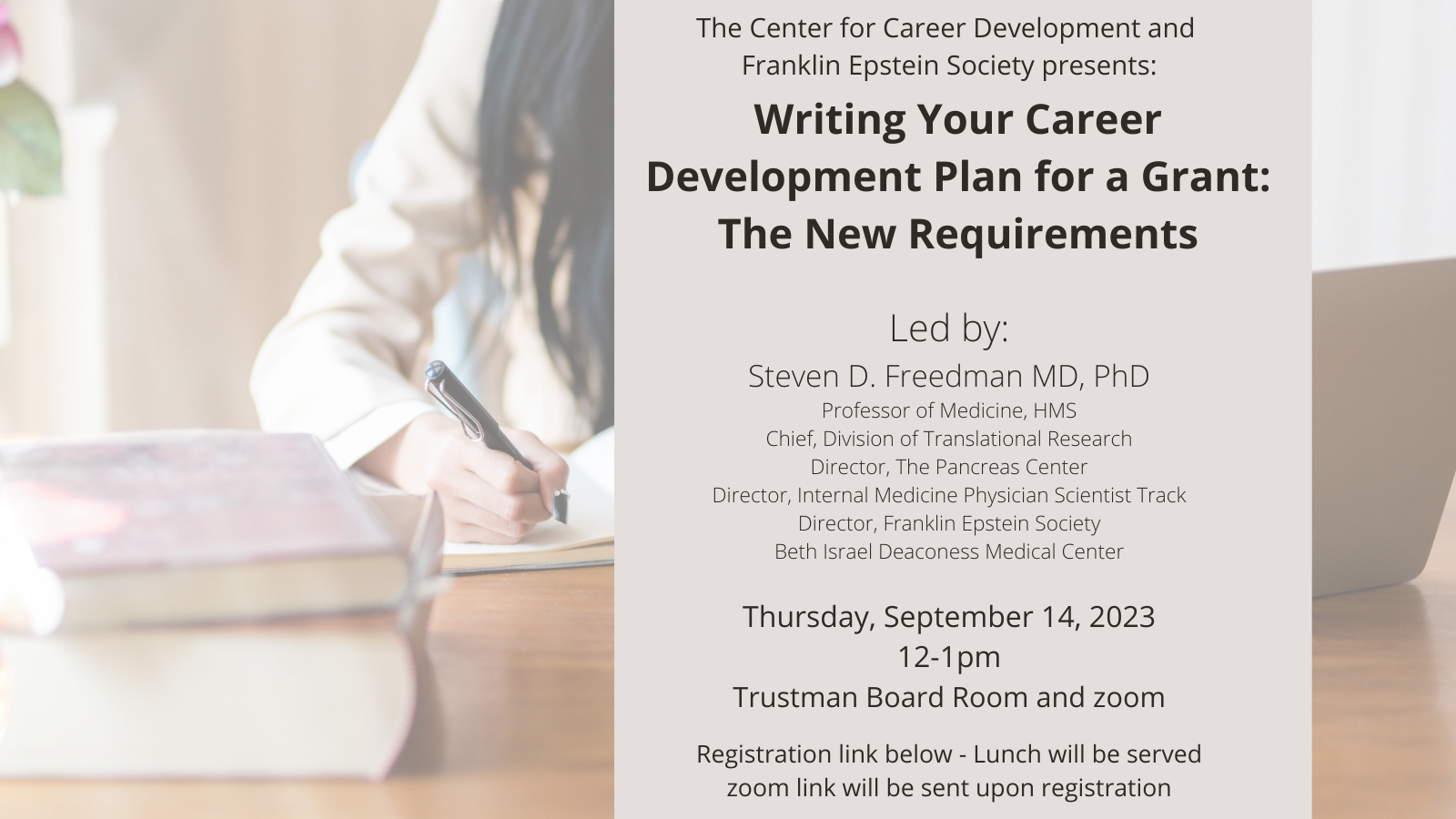 Image with information about the seminar