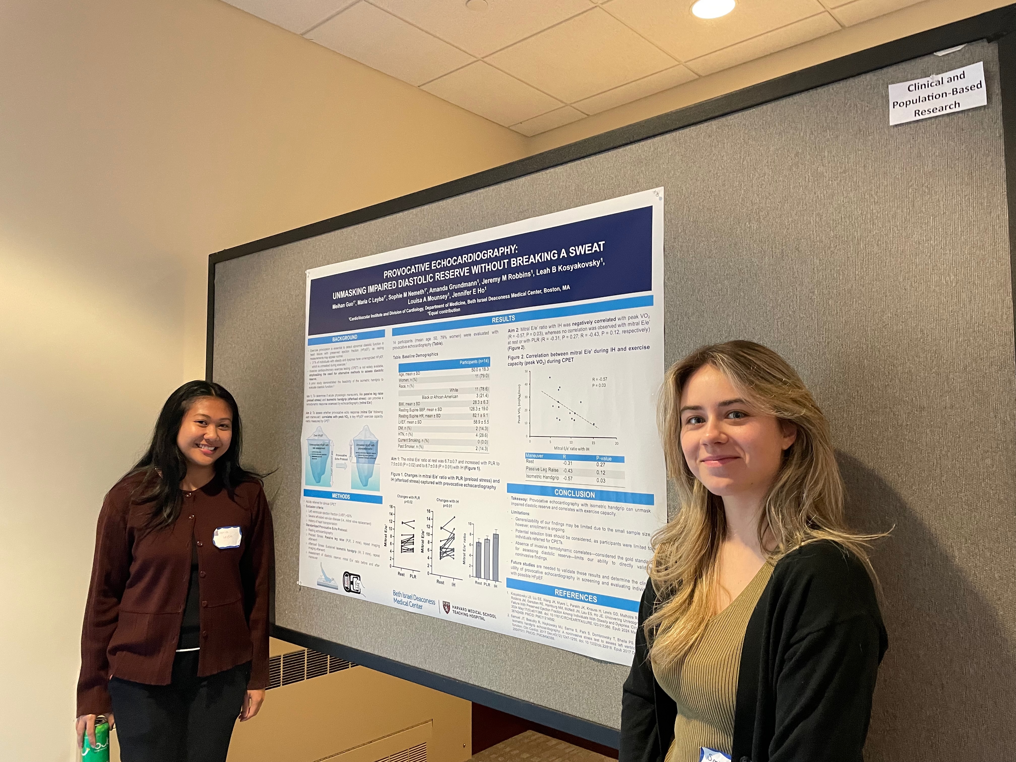 Maria and Sophie presenting their poster