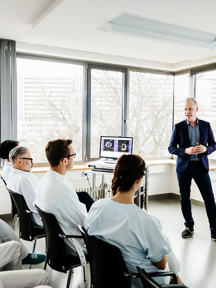 Graduate medical students in lecture