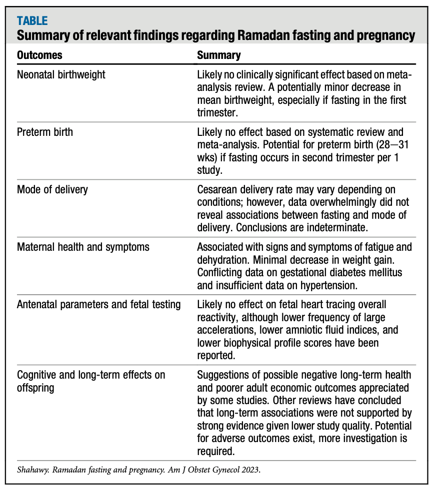 outcomes summary