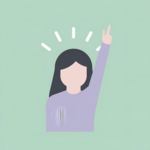 graphic of woman with exclamation mark above head
