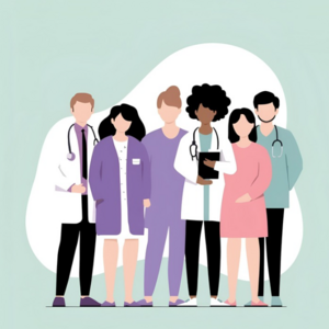 diverse doctors and research team