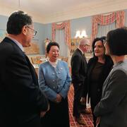 People meeting at a dinner