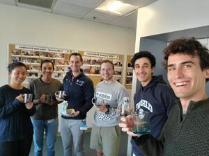 Group photo with our new lab mugs