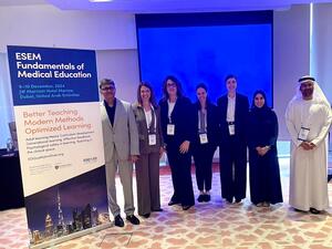 Medical Education fellows and faculty teaching at the Emirates Society of Emergency Medicine  conference 2024 in Dubai
