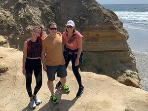 Fellow Dr. Amanda Doodlesack with BIDMC resident presenters exploring Southern California at CORD 2022 