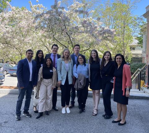 Members of Asani Lab together at the BIDMC CardioVascular Research Retreat