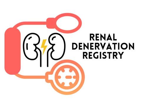 Logo for the ACC/Smith Center Renal Denervation Registry (blood pressure cuff surrounding icon of kidneys)