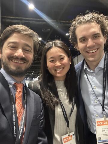 Drs. Strom and Spetko and Christy Zheng selfie at ACC25
