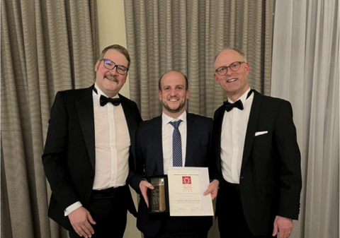 Andrea Sartori collects award at International Neuro-Urology Congress in Zermatt, Switzerland