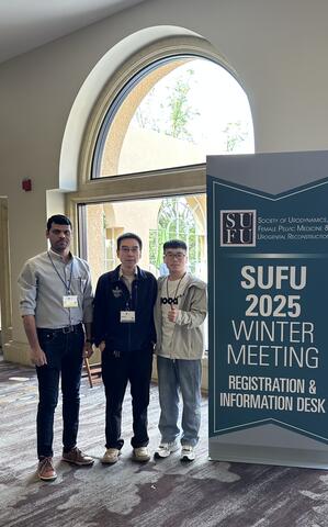 Sagar Barge, Weiqun Yu and Zhaobo Luo at SUFU 2025 Winter meeting