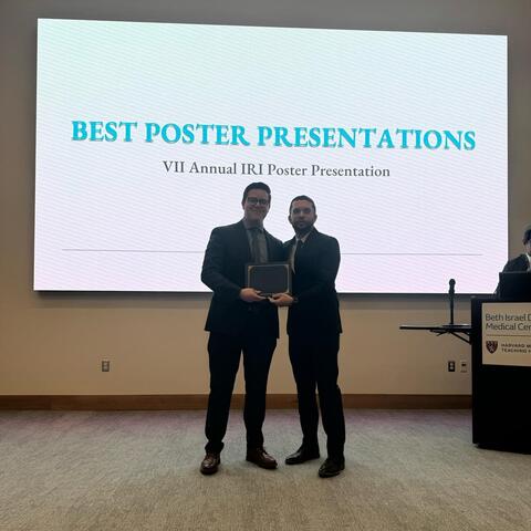 Postdoctoral Research Fellow Max Narvaez presenting his poster at the annual IRI poster presentation