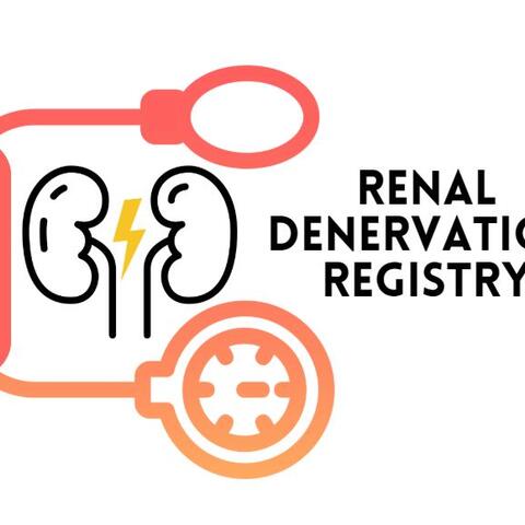 Logo for the ACC/Smith Center Renal Denervation Registry (blood pressure cuff surrounding icon of kidneys)