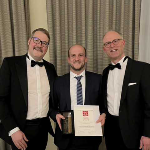 Andrea Sartori collects award at International Neuro-Urology Congress in Zermatt, Switzerland