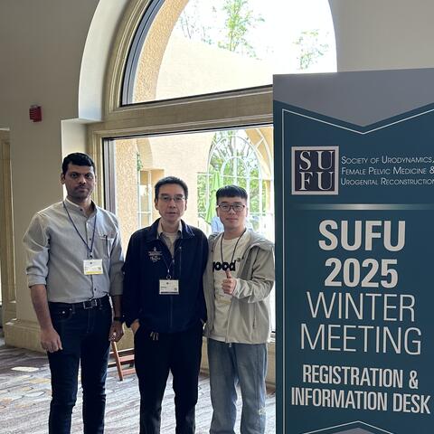 Sagar Barge, Weiqun Yu and Zhaobo Luo at SUFU 2025 Winter meeting