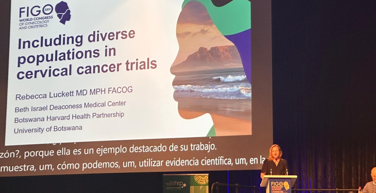 Presentation on including diverse populations in cervical cancer trials.