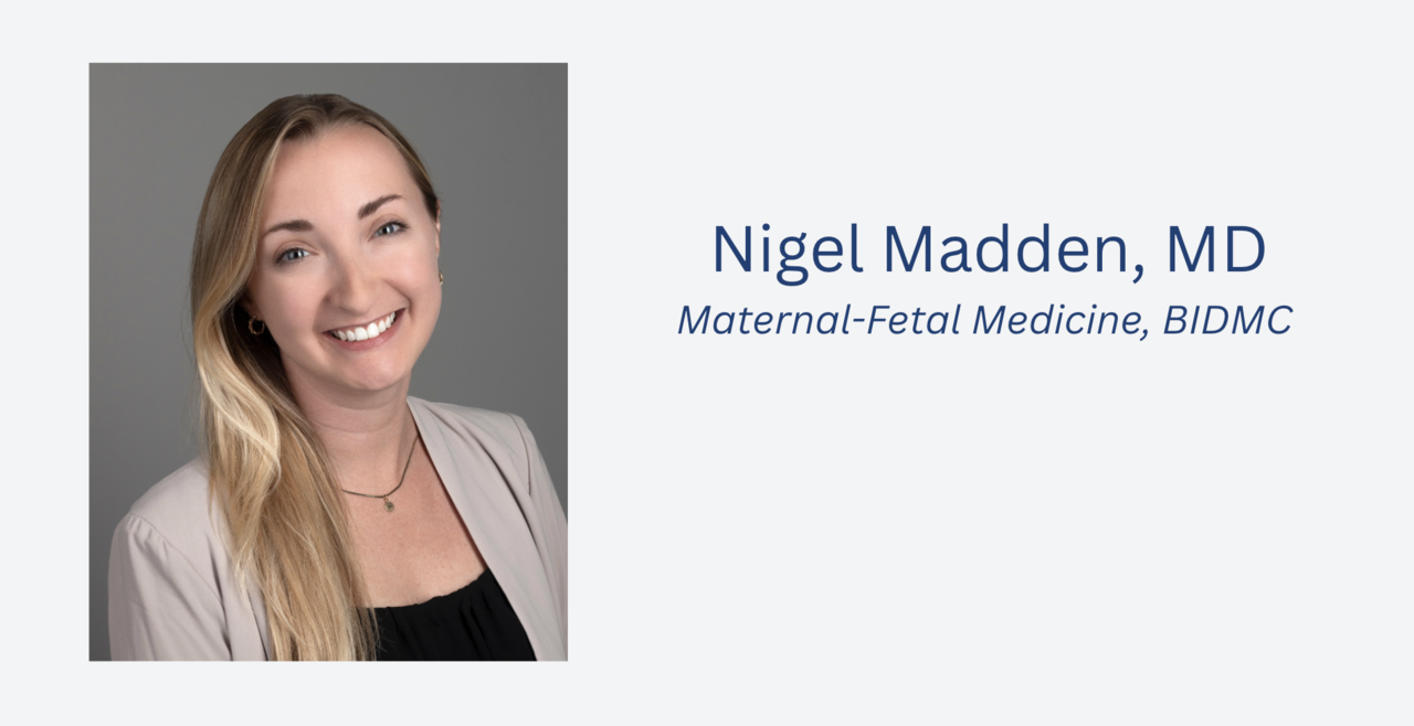 Nigel Madden, MD, Maternal-Fetal Medicine, BIDMC. A smiling woman with long blonde hair.
