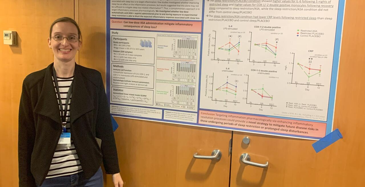 Photo of Dr. Larissa Engert at her poster