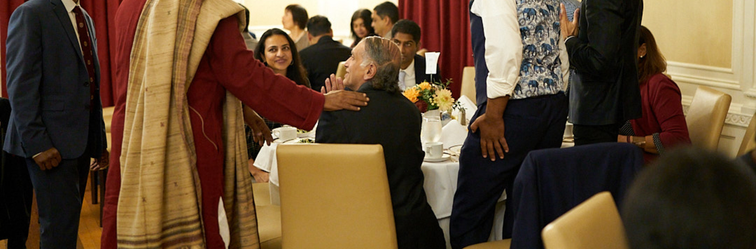 Sadhguru and distinguished guests at the Gala Dinner
