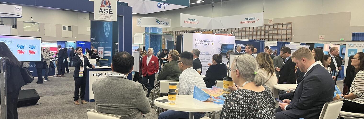 Dr. Strom presenting about the ASE registry