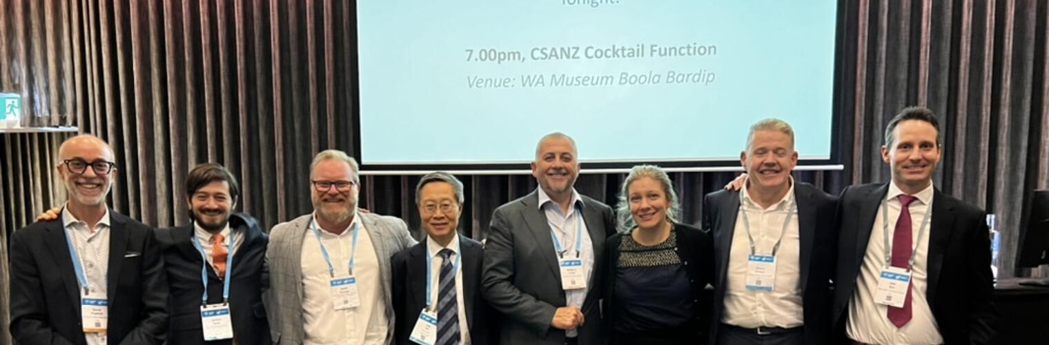 Dr. Strom and other scientists at the Cardiology Society of Australia and New Zealand conference
