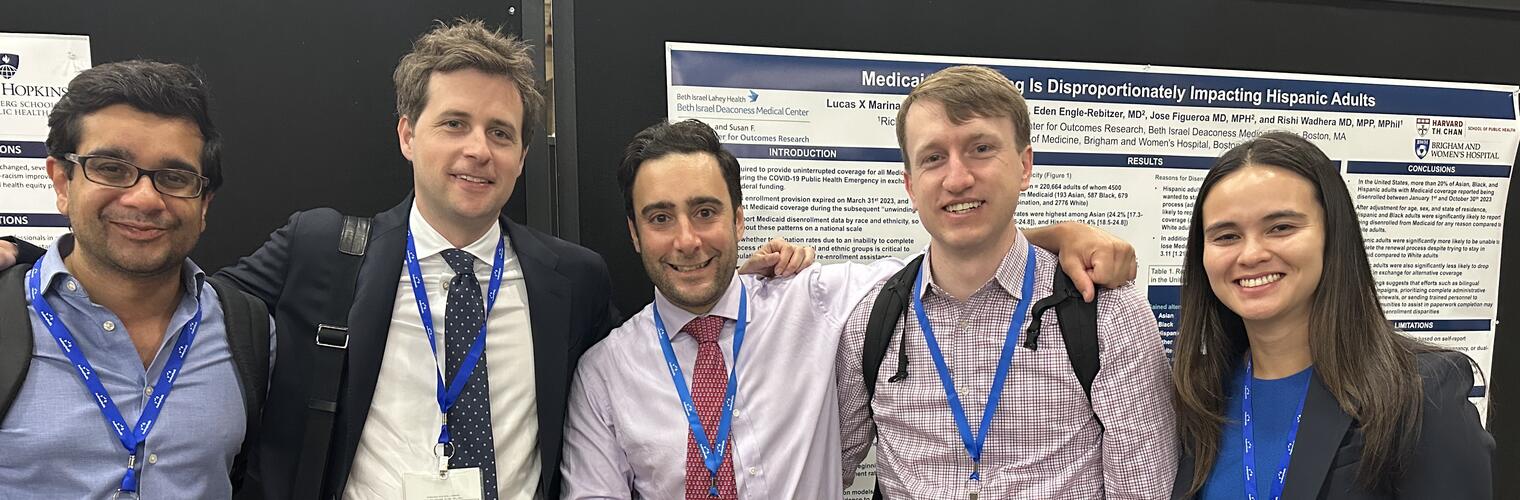 Rishi Wadhera, Andrew Oseran, Lucas Marinacci, Stephen Main, and Victoria Bartlett at conference