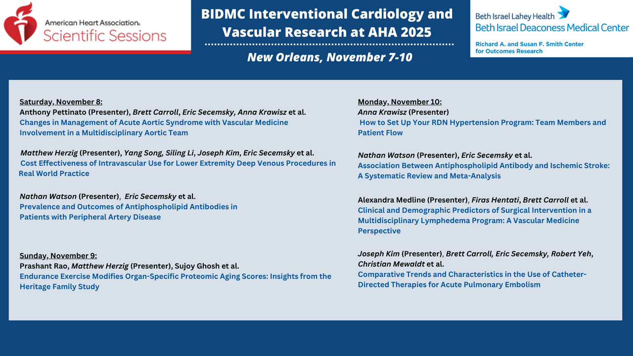 Schedule for AHA 2025