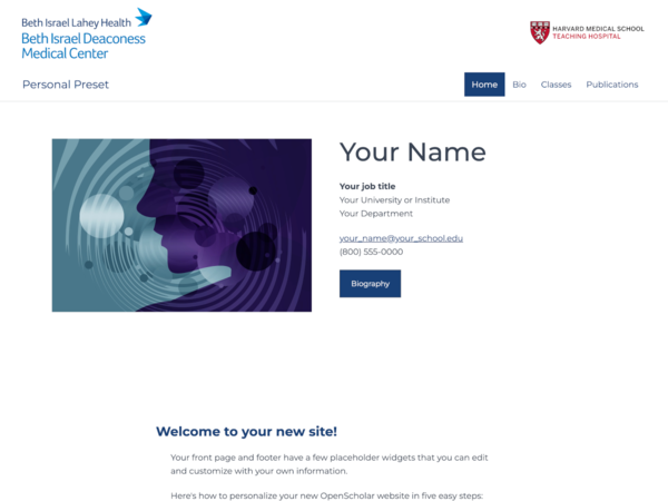 BIDMC Personal Template