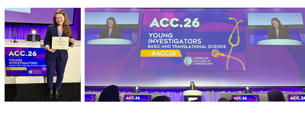 Leah Kosyaksovsky presenting at the Young Investigator Awards Competition