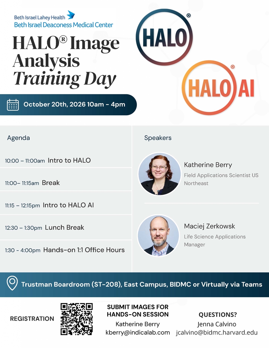 HALO Image Analysis Training Day, October 20th, 2006, includes speaker Katherine Berry and event details.