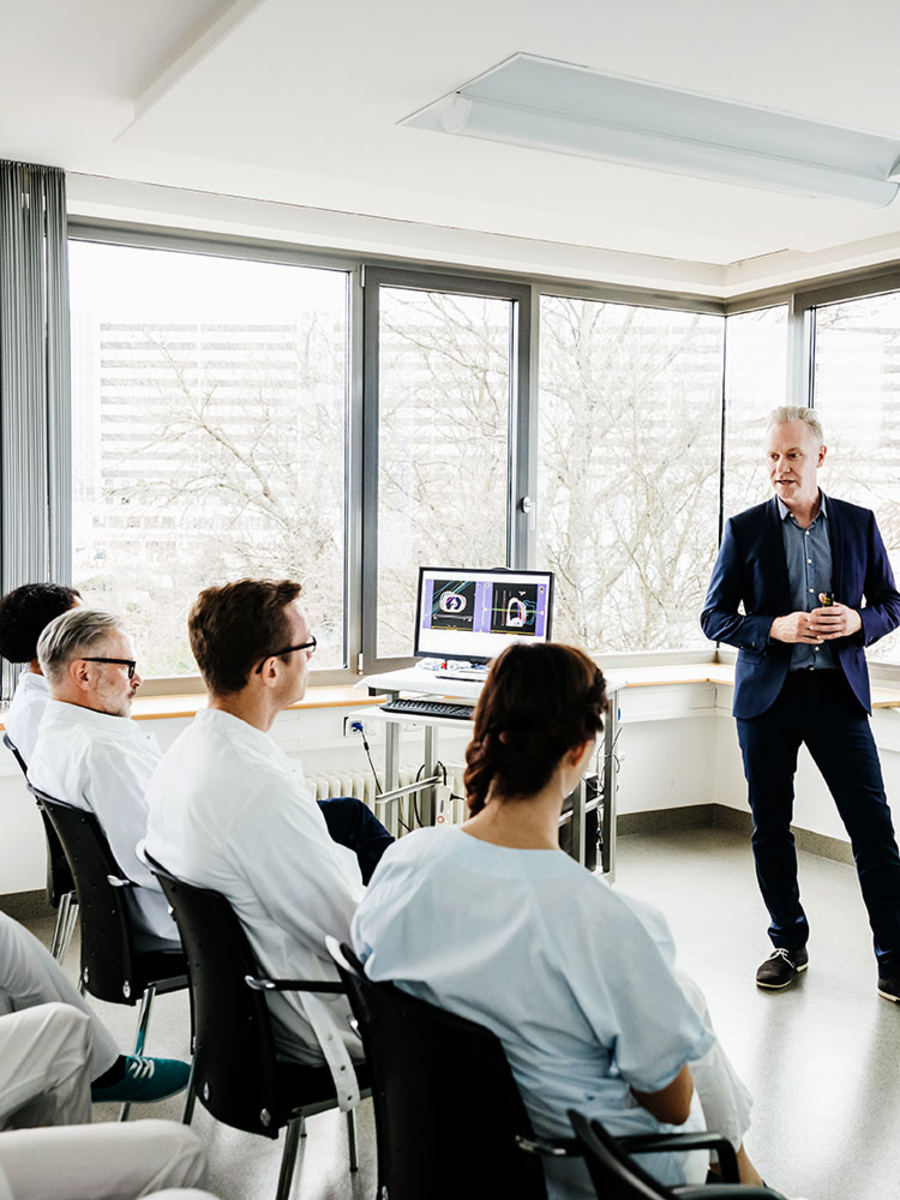 Graduate medical students in lecture