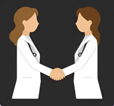 women patient and women doctor shaking hands
